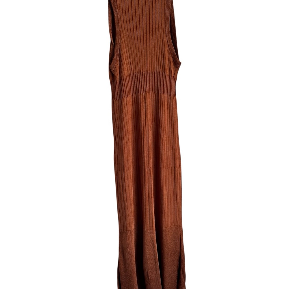 Free People Bodycon Knit Midi Dress in Rust Size Small Festival Summer Bohemian - Picture 3 of 14